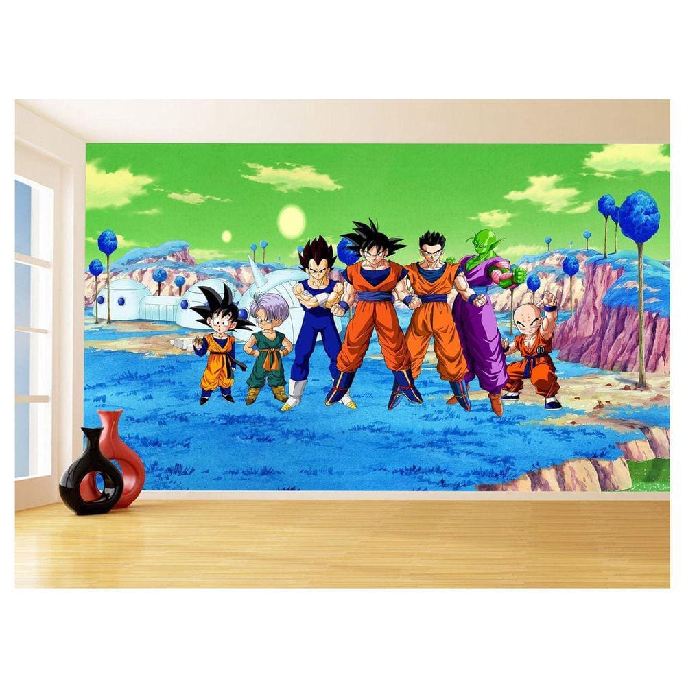 Papel De Parede Dragon Ball Goku Vegeta Anime 3,5M Dbz357