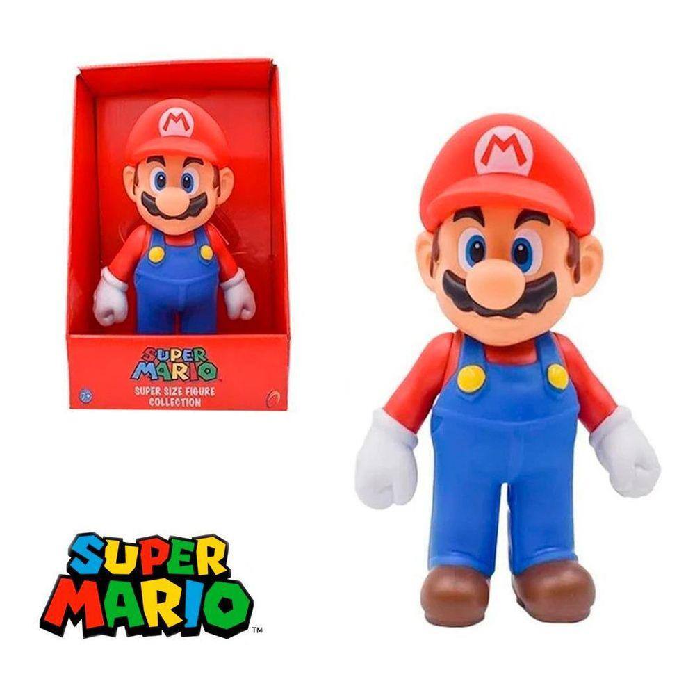Super Mario Melhor Boneco Coleção + Caixa Personalizada 22Cm