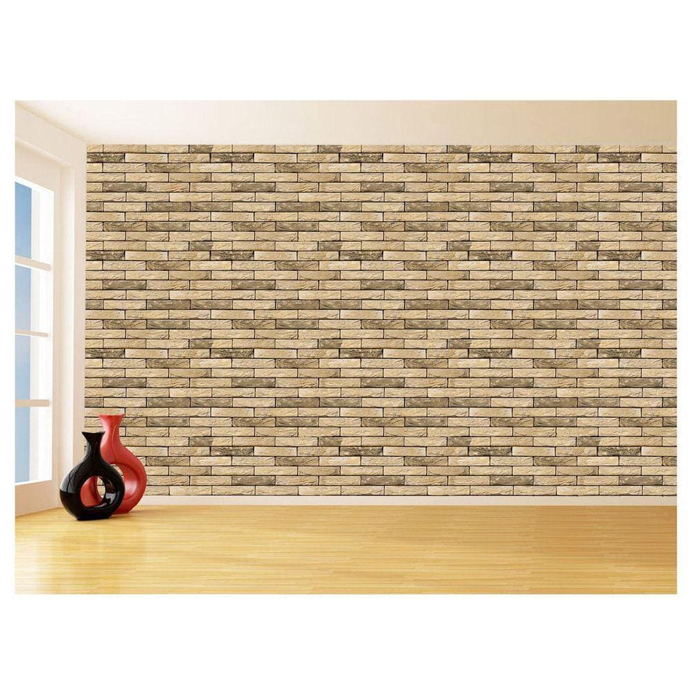 Papel De Parede 3D Tijolo Sala Tijolinho Vista 3,5M Xbr26