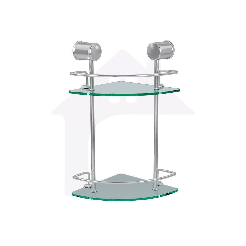 Porta Shampoo Duplo Suporte Box 2 Andar Canto Vidro