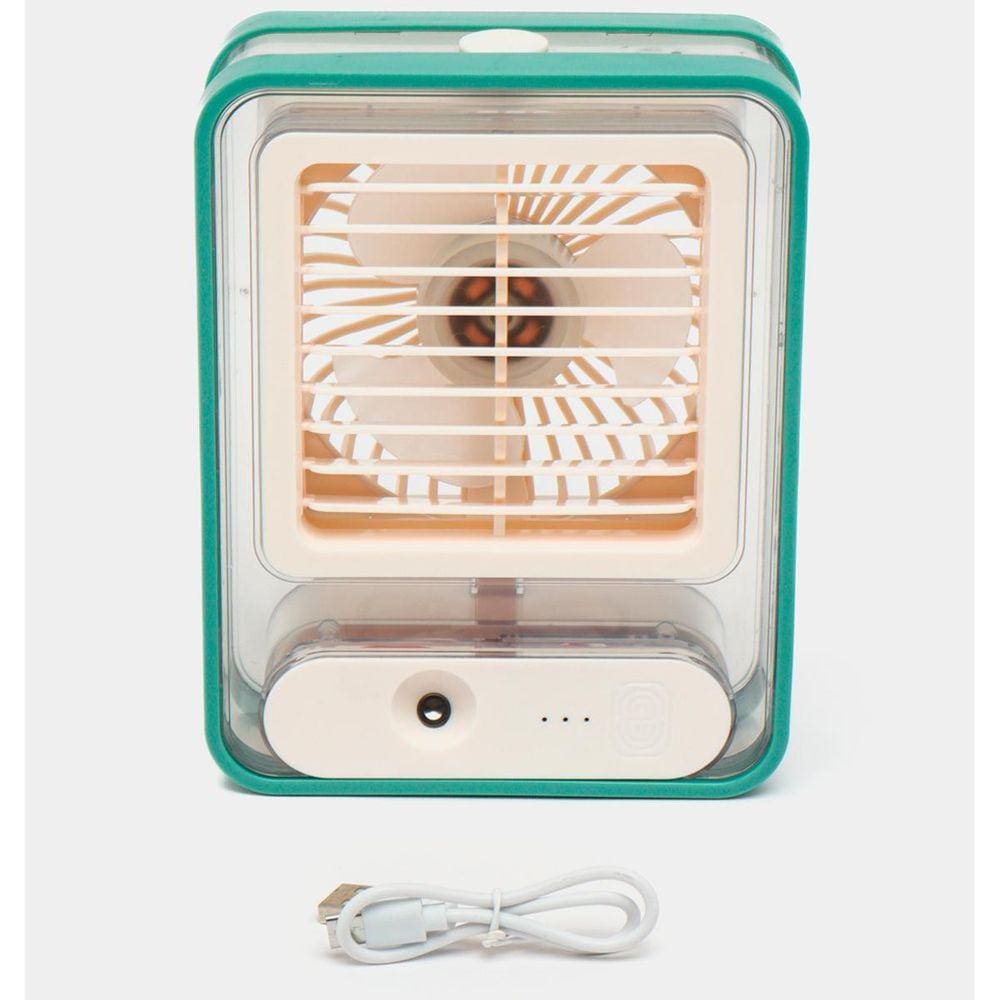 Mini Ventilador Portátil Umidificador LED Recarregável