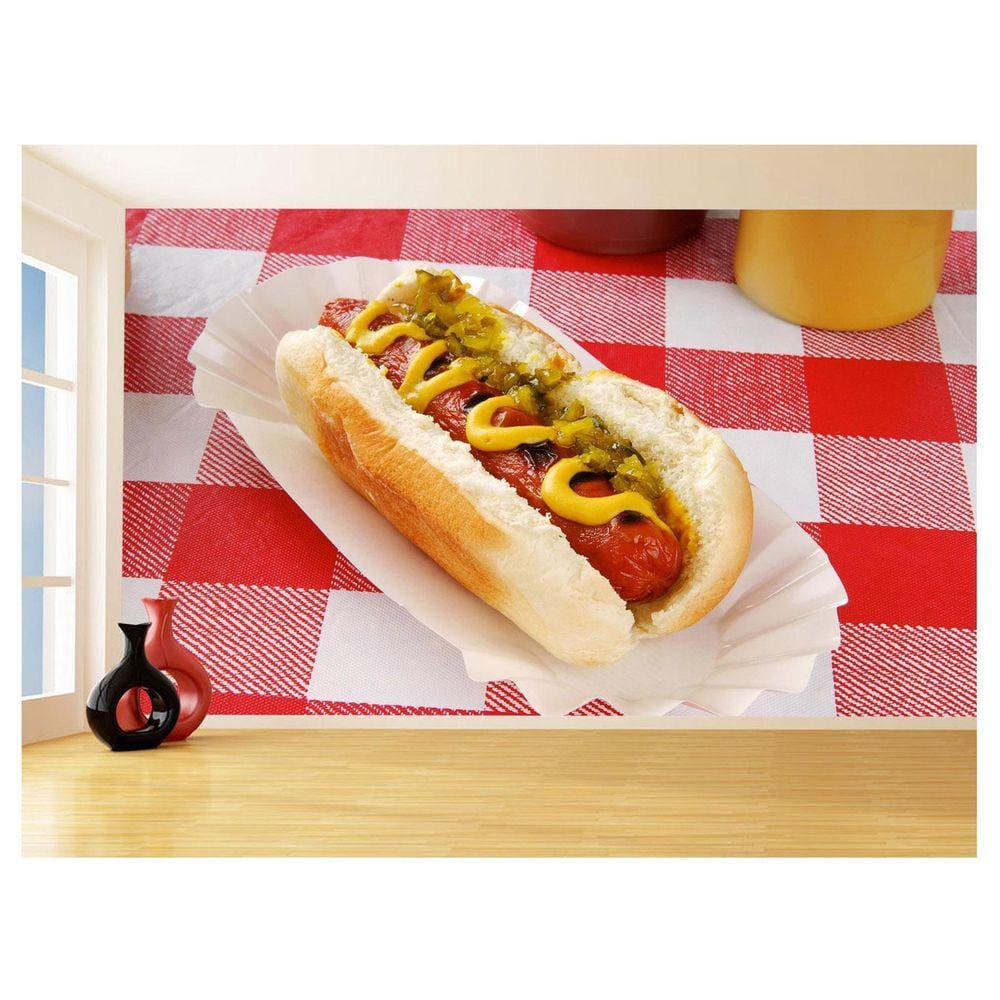 Papel De Parede Alimento Dogão Cachorro Quente 3,5M Al465