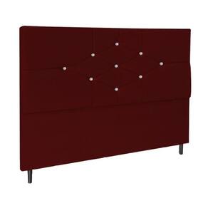 Cabeceira Cama Casal 140 cm Camboriú Suede Marsala E-Frame