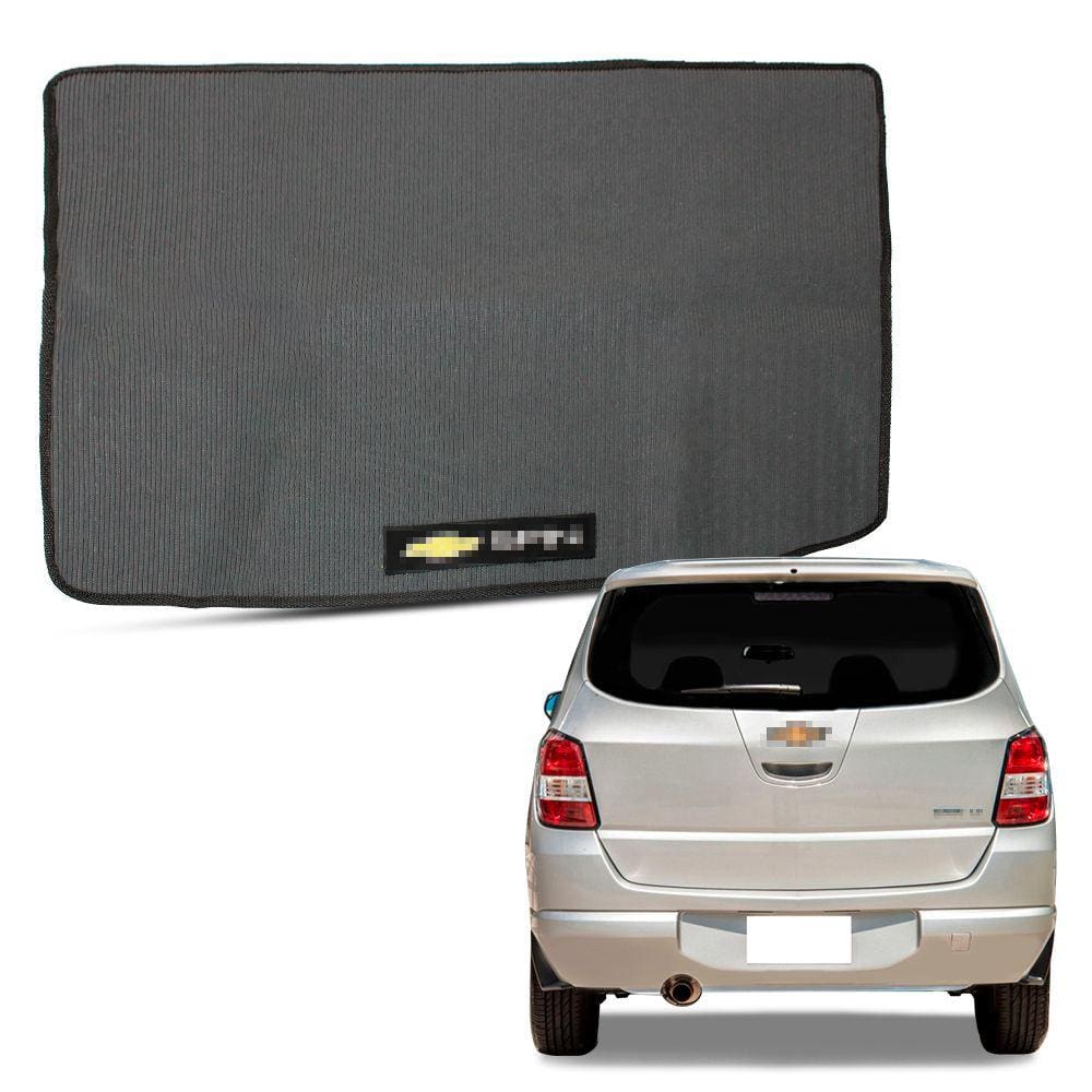 Tapete Porta Malas para Spin 7 Lugares 2012 a 2018 Borracha Automotivo com Bordado