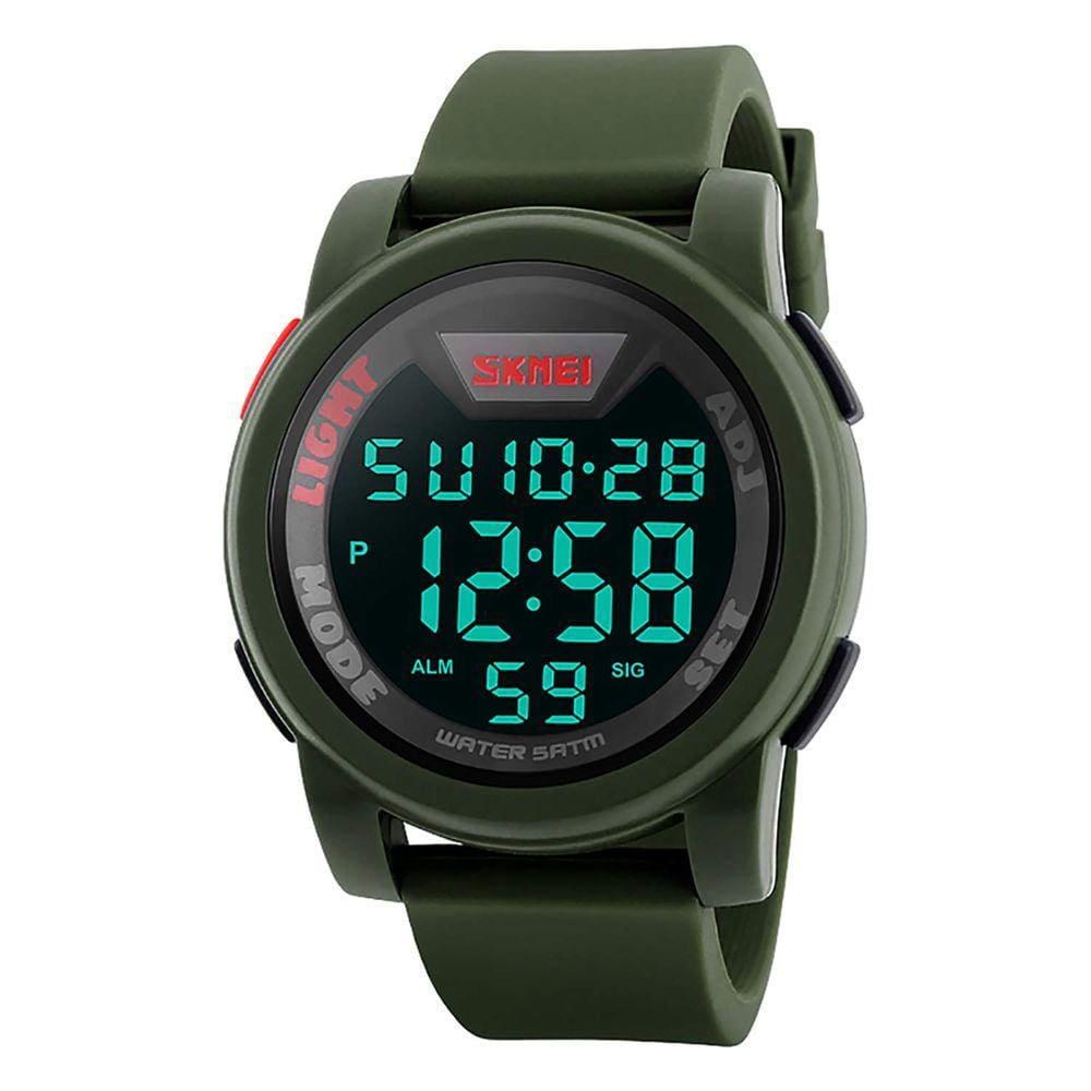 Relógio esportivo digital SKMEI com tela LED à prova d`água para homens