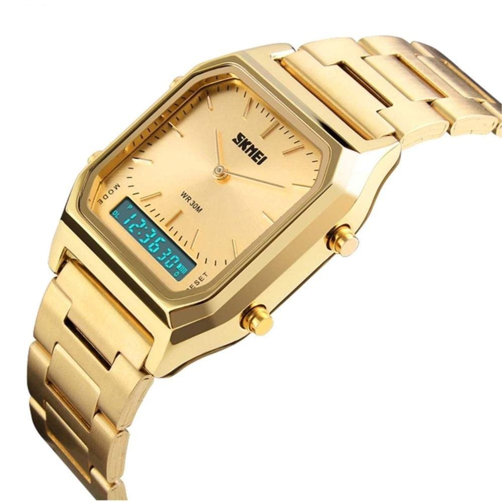 Relógio Bomieux Analog Digital Dual Time 30m à prova d`água