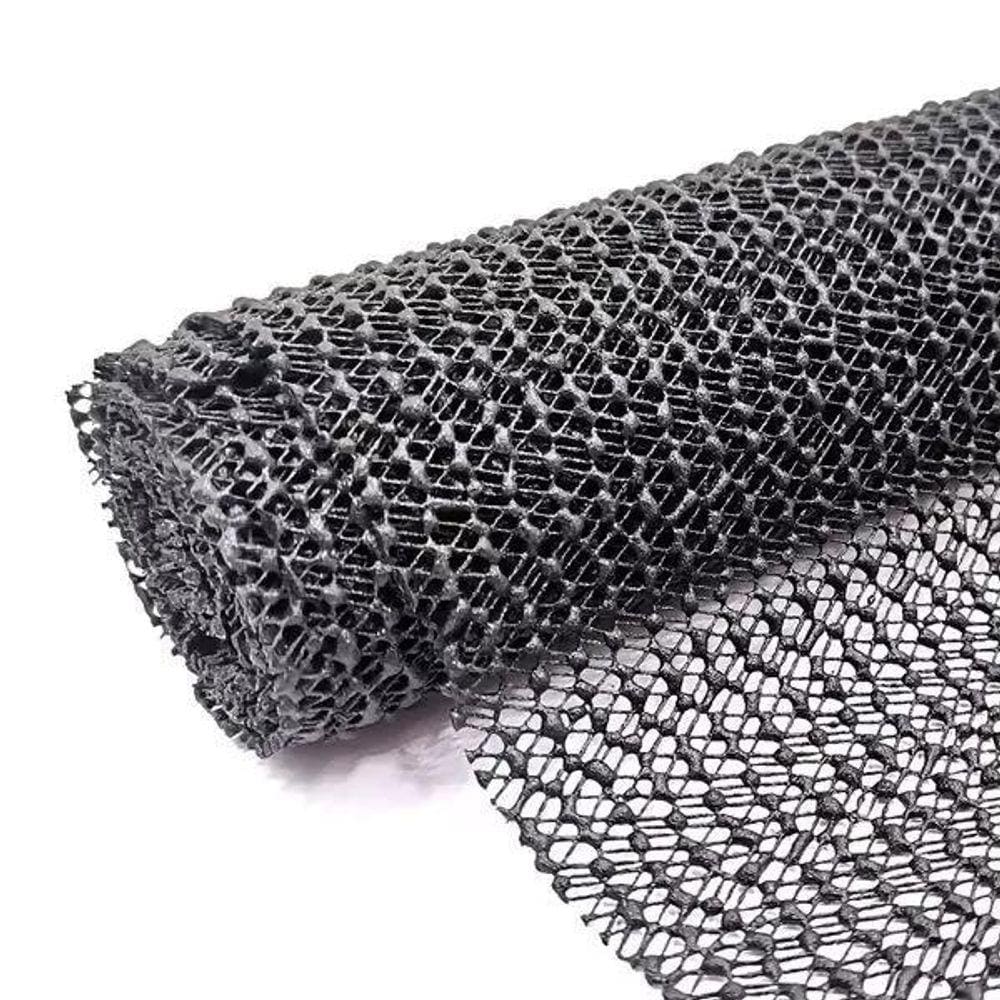 Borracha Antiderrapante Artesanato 30Cm Com 1.5 Metro Preto