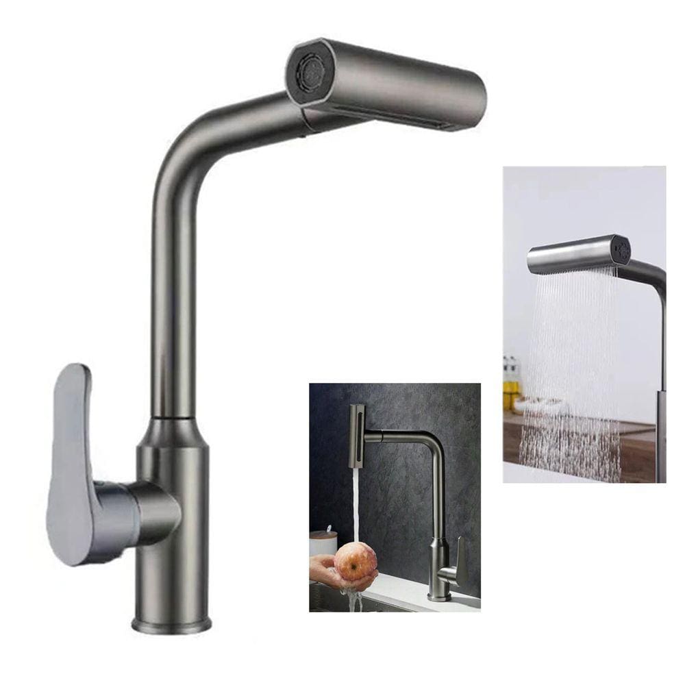 Torneira Gourmet Monocomando Cozinha Agua Quente Fria Rotaçao 360 Quatro Modos Jatos de Agua