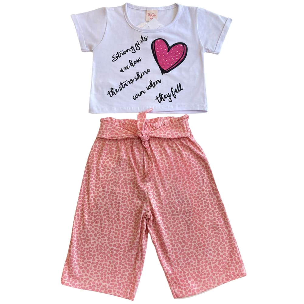 Conjunto Infantil By Gus Menina Oncinha Rosa 4695