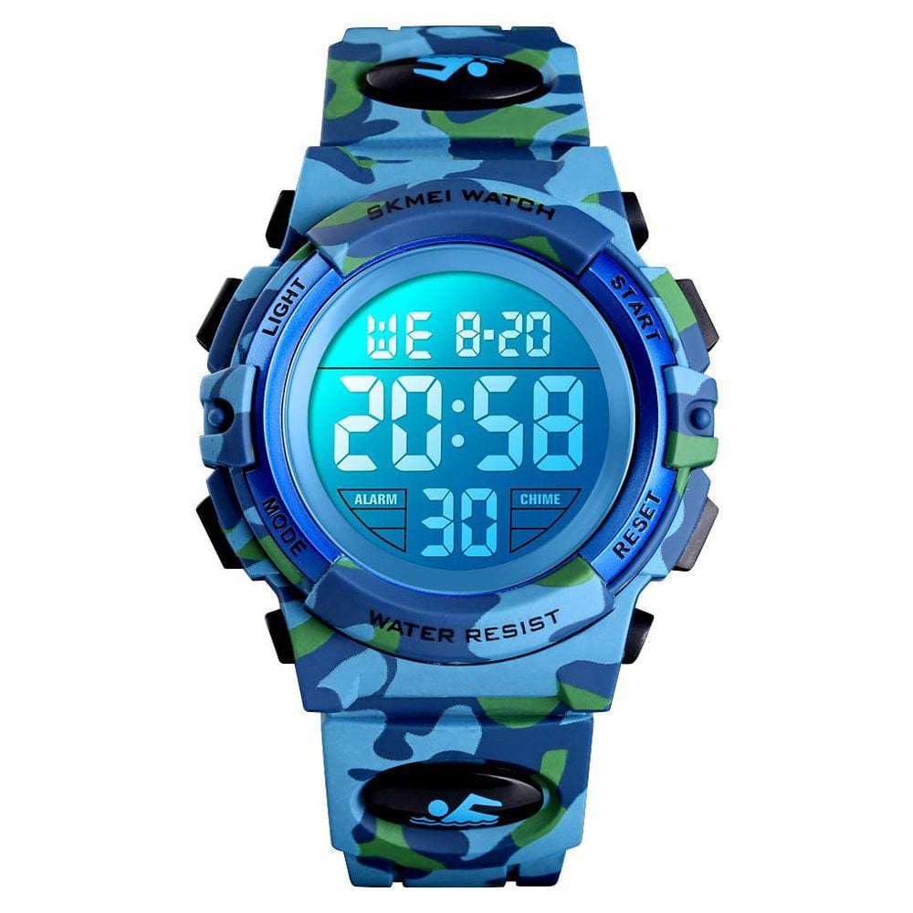 Relógio Tephea Tephea Relógio digital para crianças LED Waterproof Bl