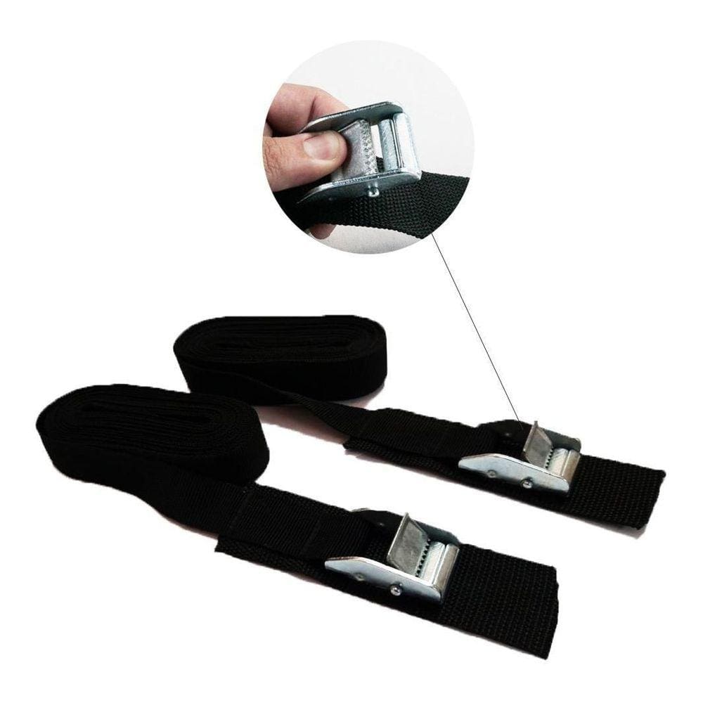 Par Cinta Fivela Catraca Carga Rack Teto Amarração 2,5 Mts