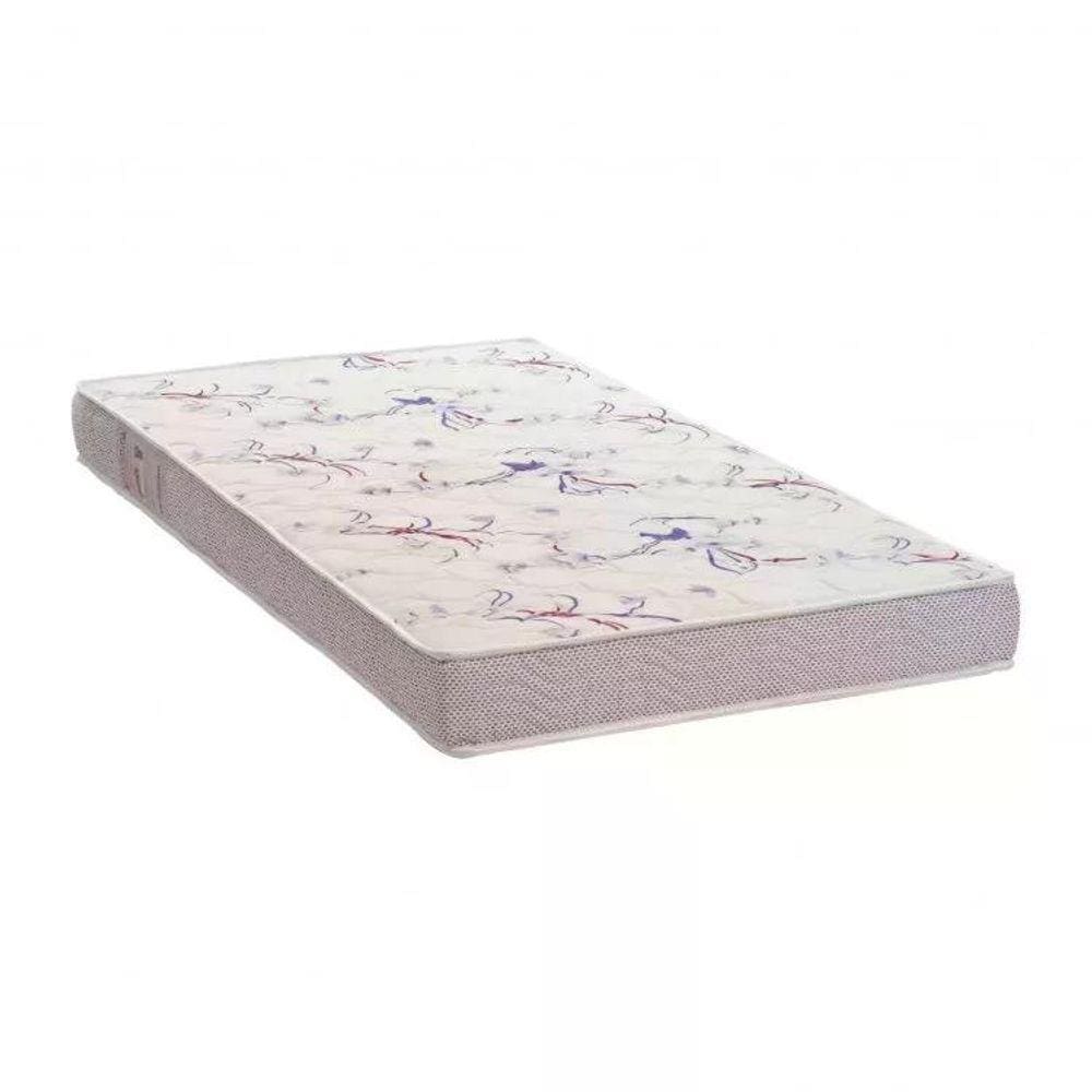 Colchão Solteiro Espuma D20 Physical Ortobom 12cmx78cmx188cm Branco/Roxo
