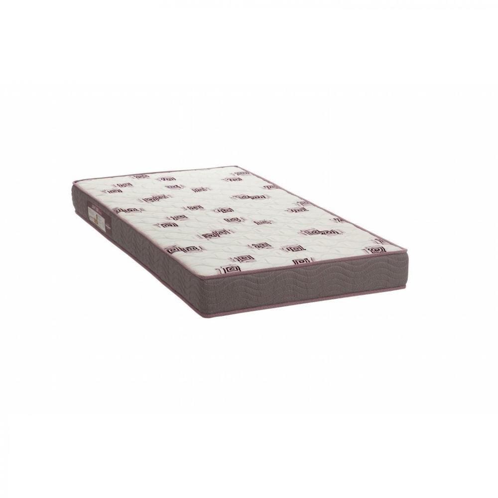 Colchão Solteiro Ortobom D 28 Light 14X 188X 78 cm Branco/Bordô
