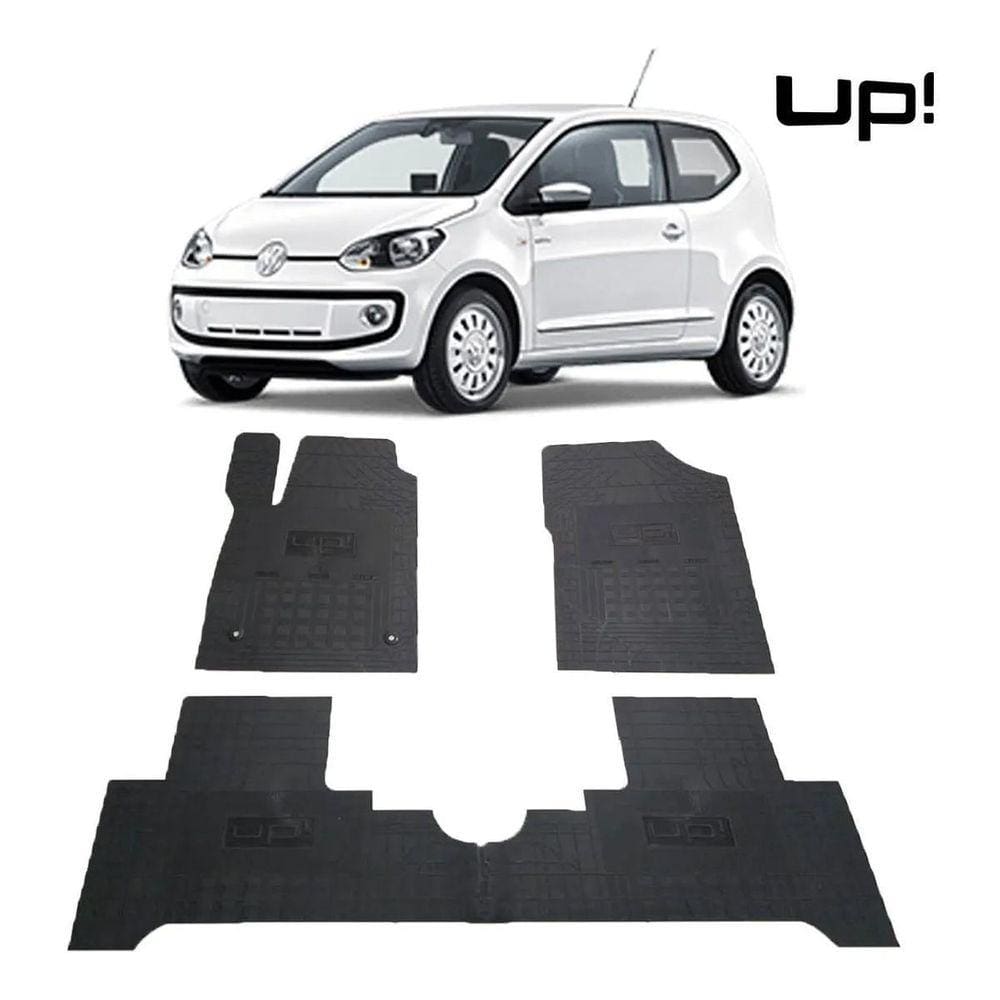 Jogo Tapete Interno Borracha Reforçado Vw Up 2013 Em Diante