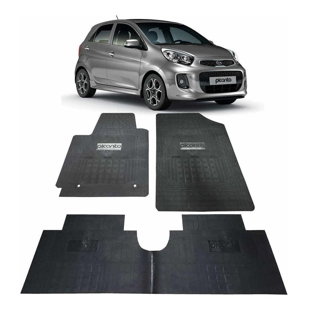 Jogo Tapete Interno Reforçado Picanto 2018 Em Diante Preto