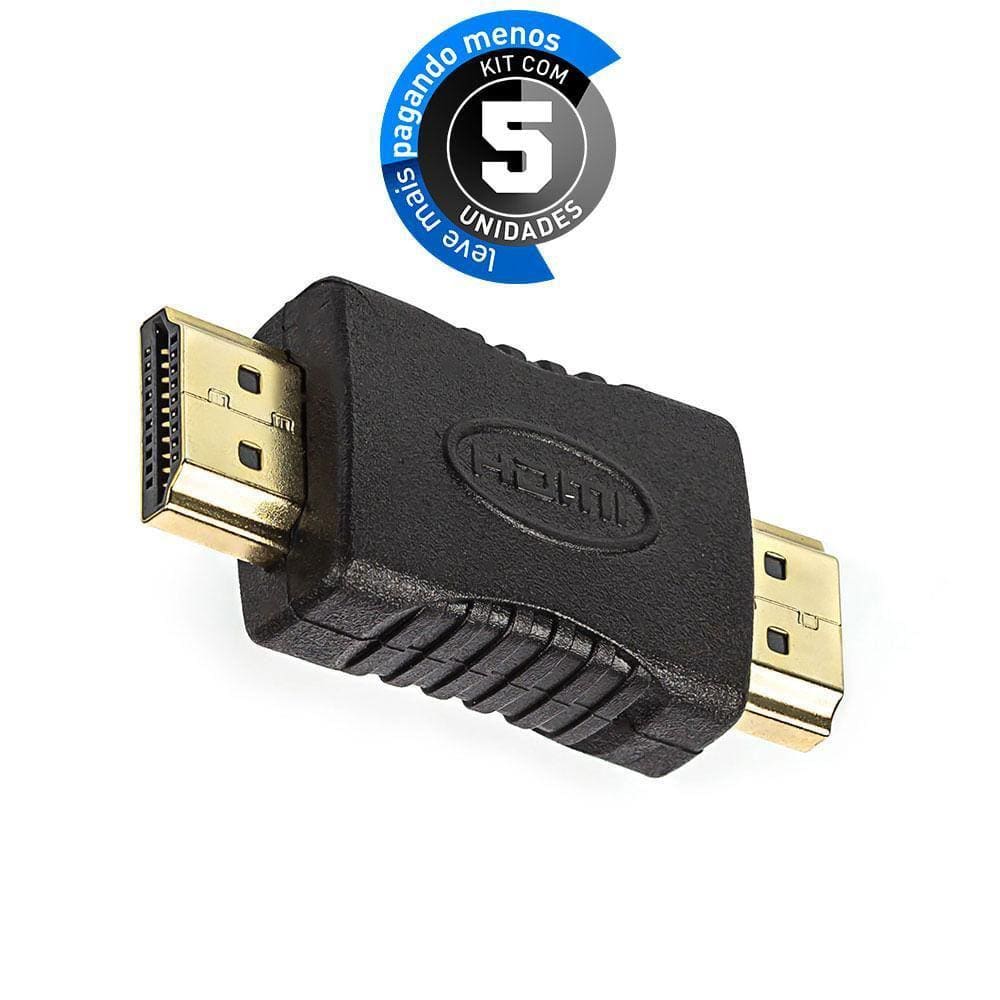 Emenda Hdmi Macho Kit Com 5