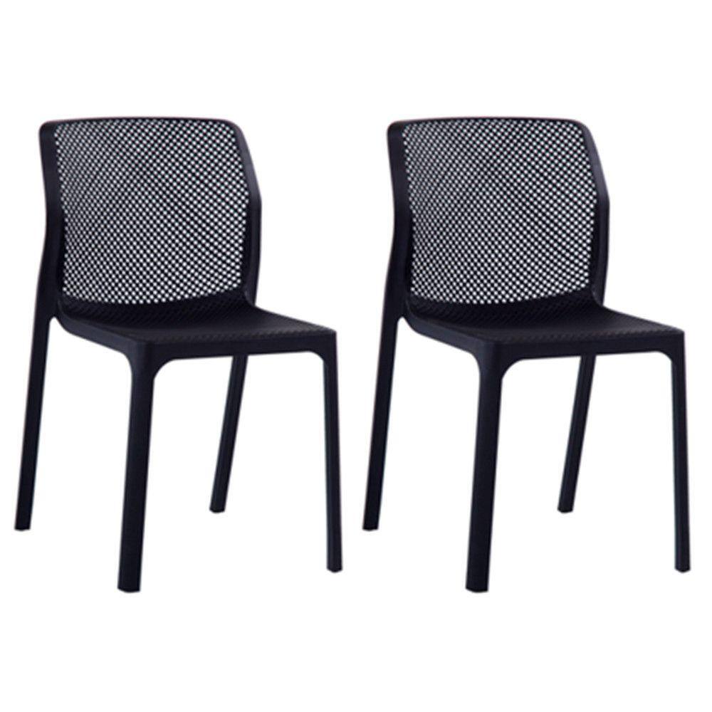 Kit com 2 Cadeiras Capri Estrutura em Polipropileno Fratini