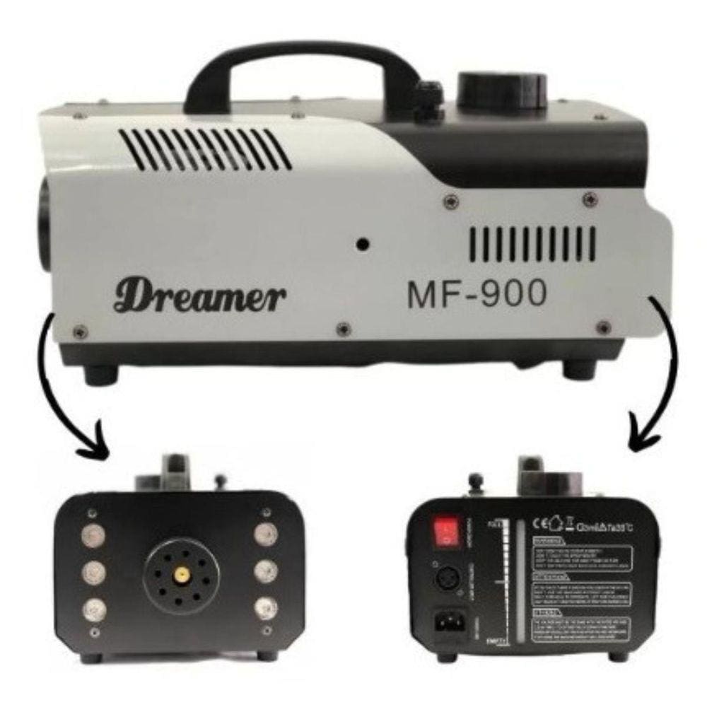 Maquina De Fumaça 900W Com Led Mf900L 110V Dreamer Prateado