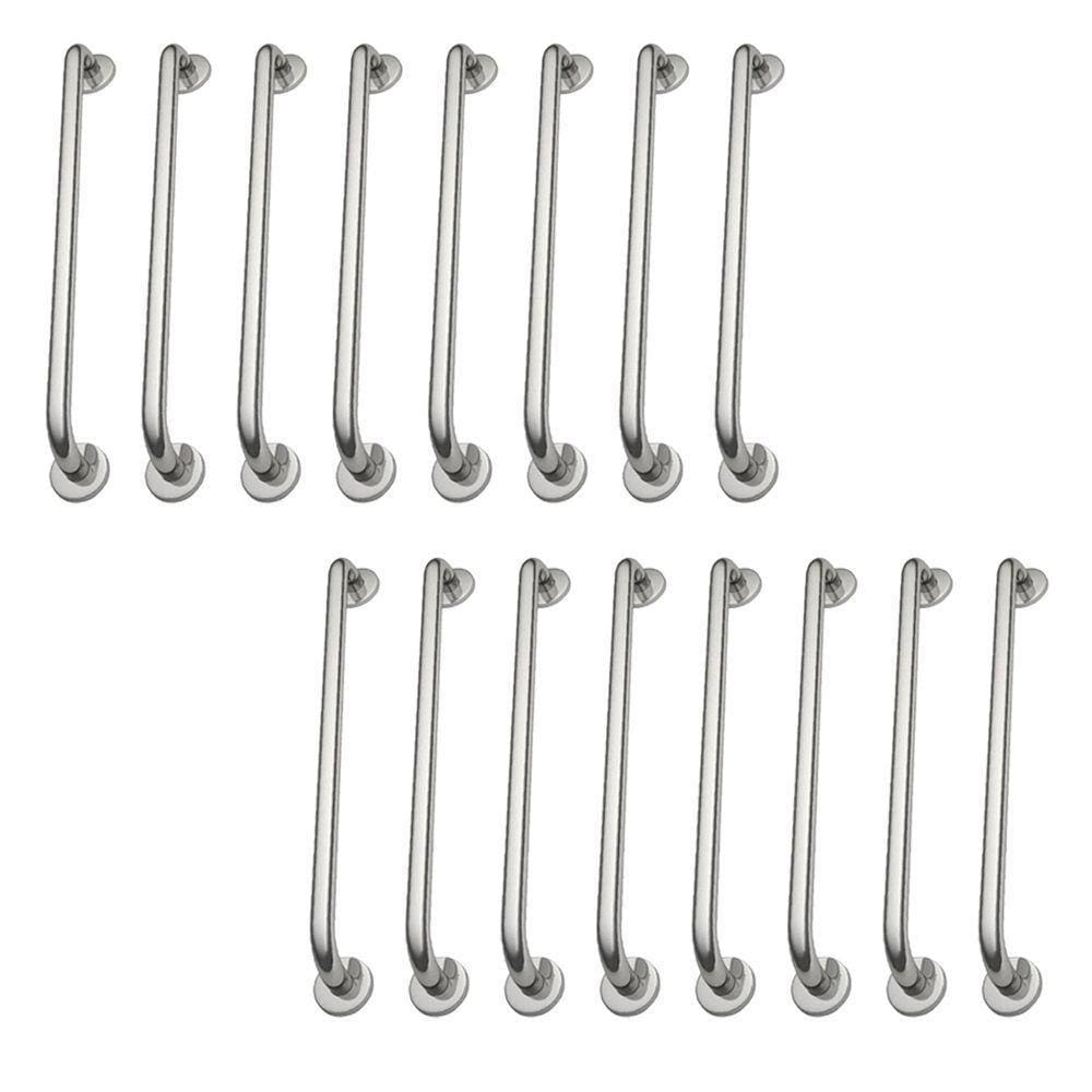 Alça De Apoio Barra Inox Kit 18 Unidades 70cm Inox Deficiente Idoso Suporte Parede Corrimao