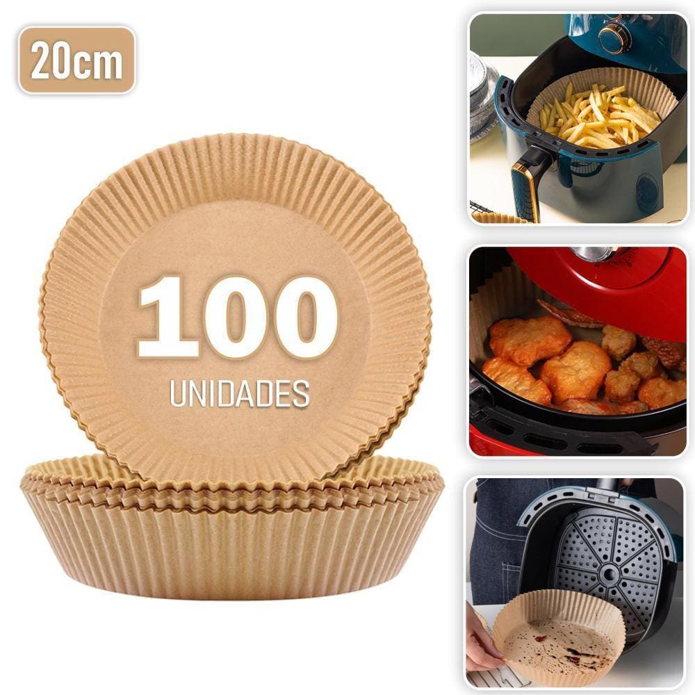 Forro De Papel Descartável Especial Para Air Fryer 100 Und