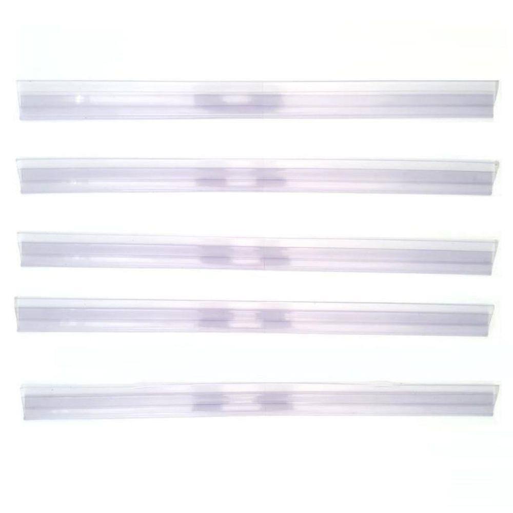 Porta Etiqueta Bandeja Gondola Lx 92 Cm Transparente Kit C15