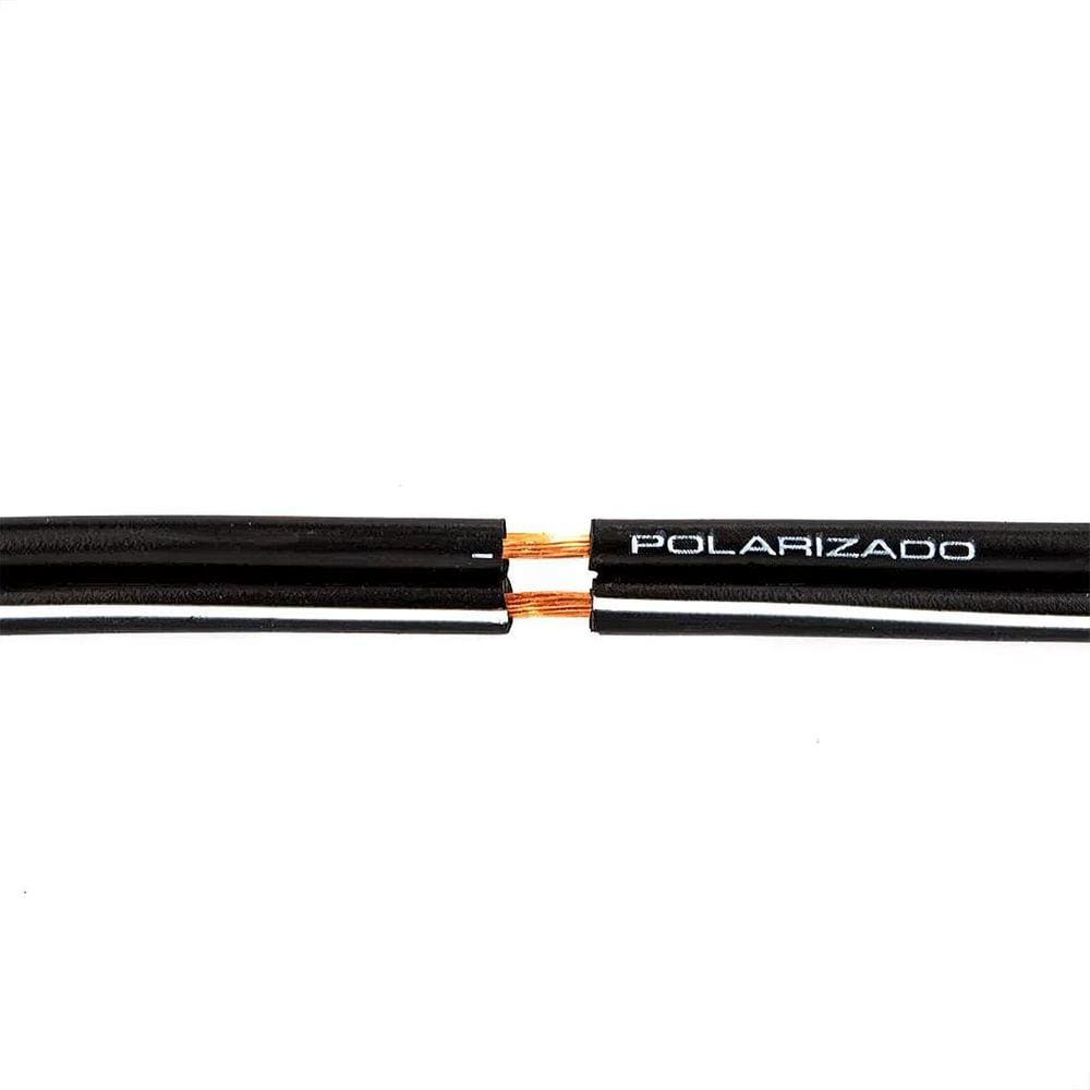 Cabo Polarizado Externo Para Áudio 2X0.20 - Preto 10 Metros