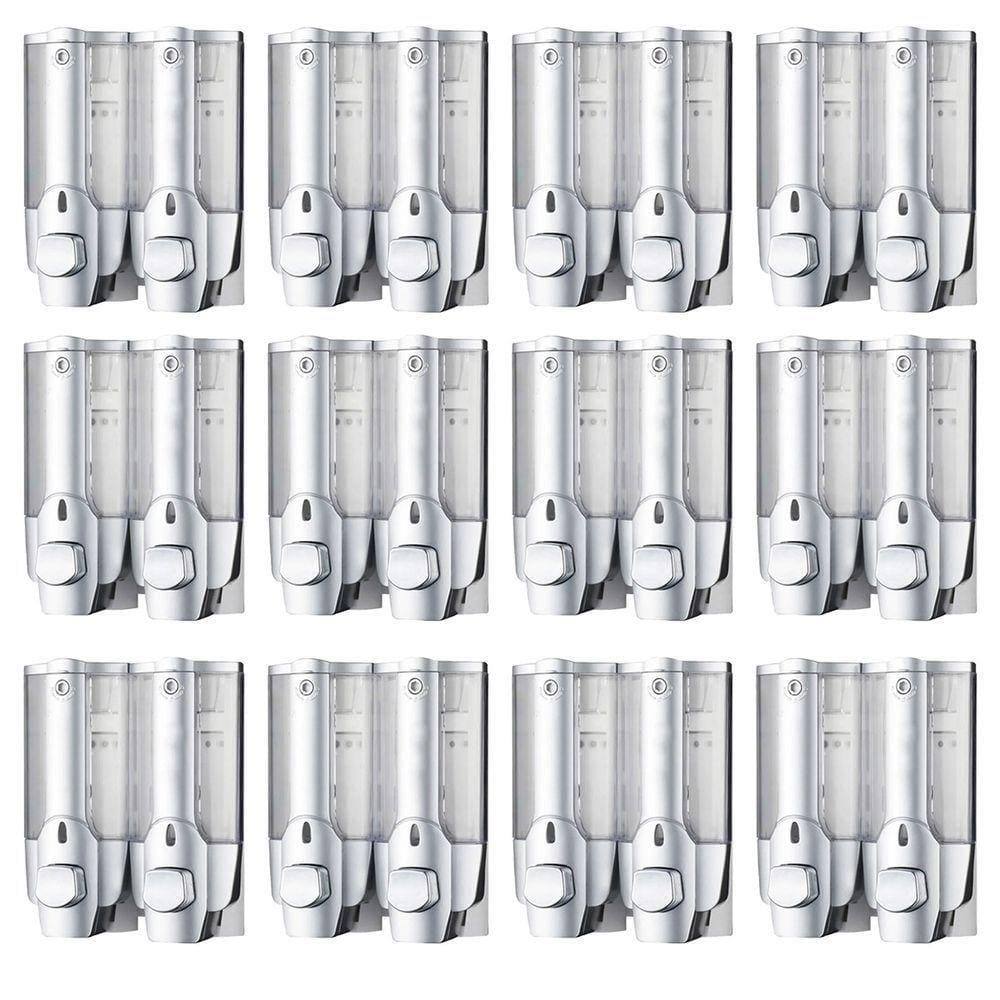 Dispenser Duplo Kit 12 Unidades Alcool Gel Sabonete Liquido Shampoo Banheiro Shopping Restaurante