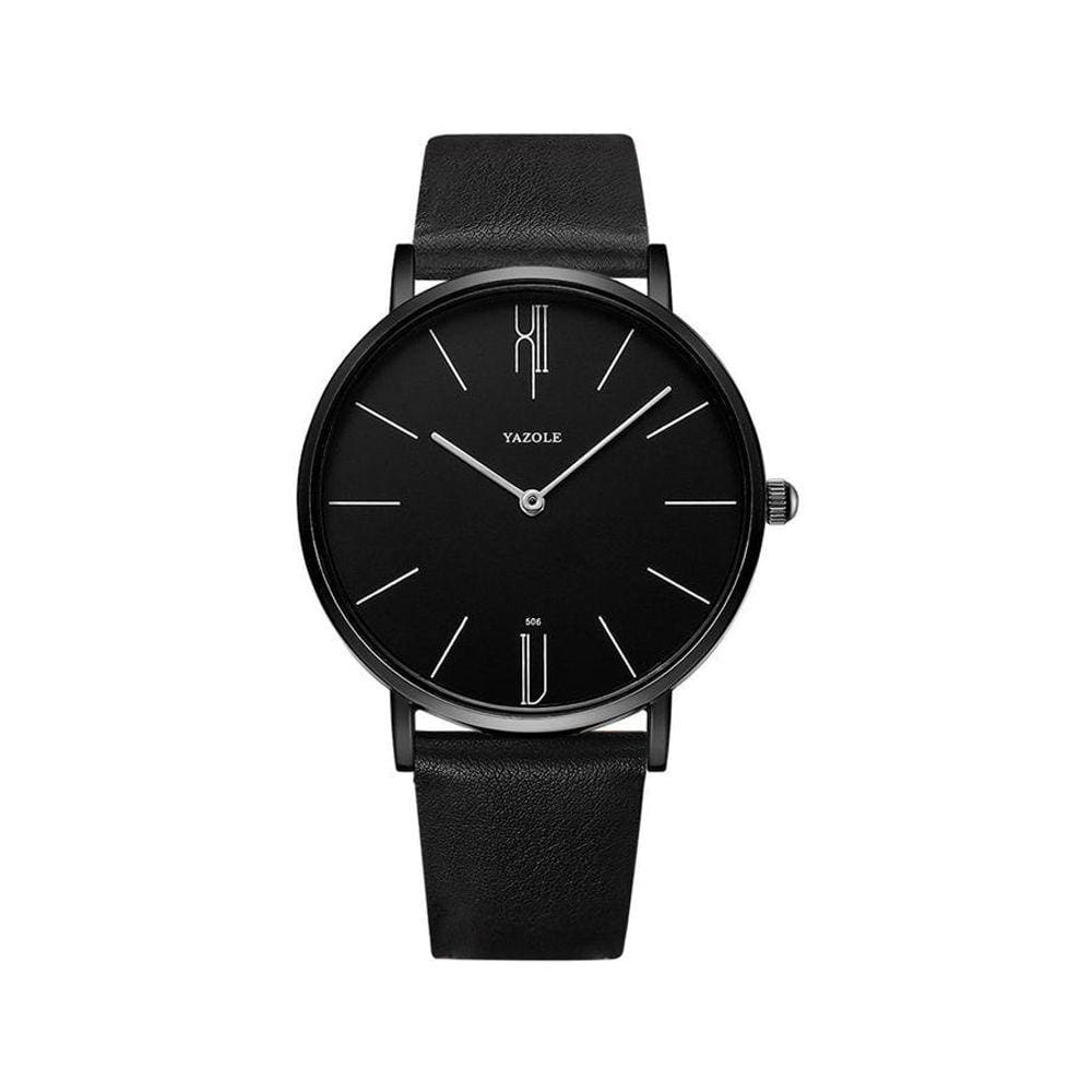 Relógio Masculino Yazole Total Black Ultrafino + Caixa