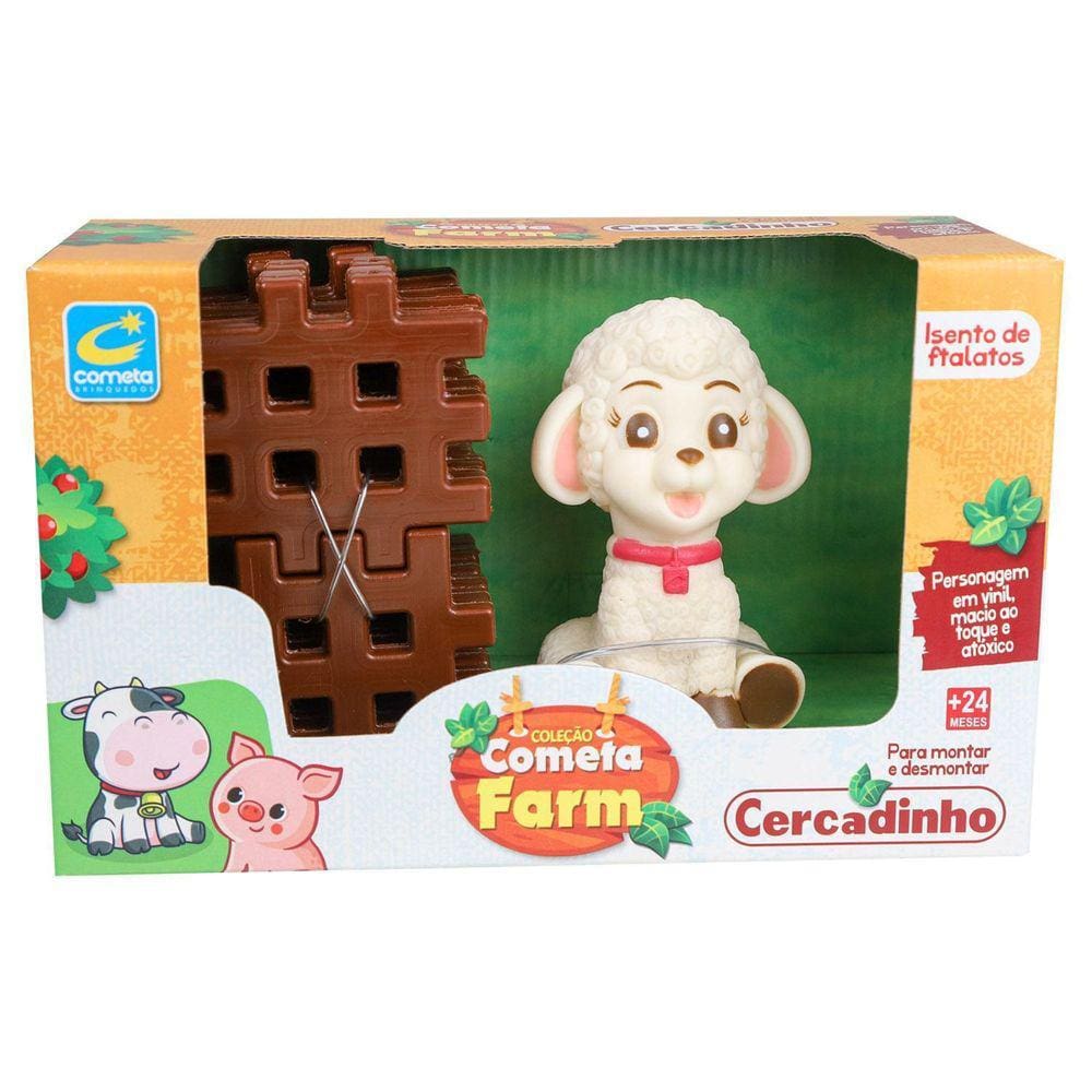 Fazendinha De Brinquedo Animal Ovelhinha Soft Com Cercadinho