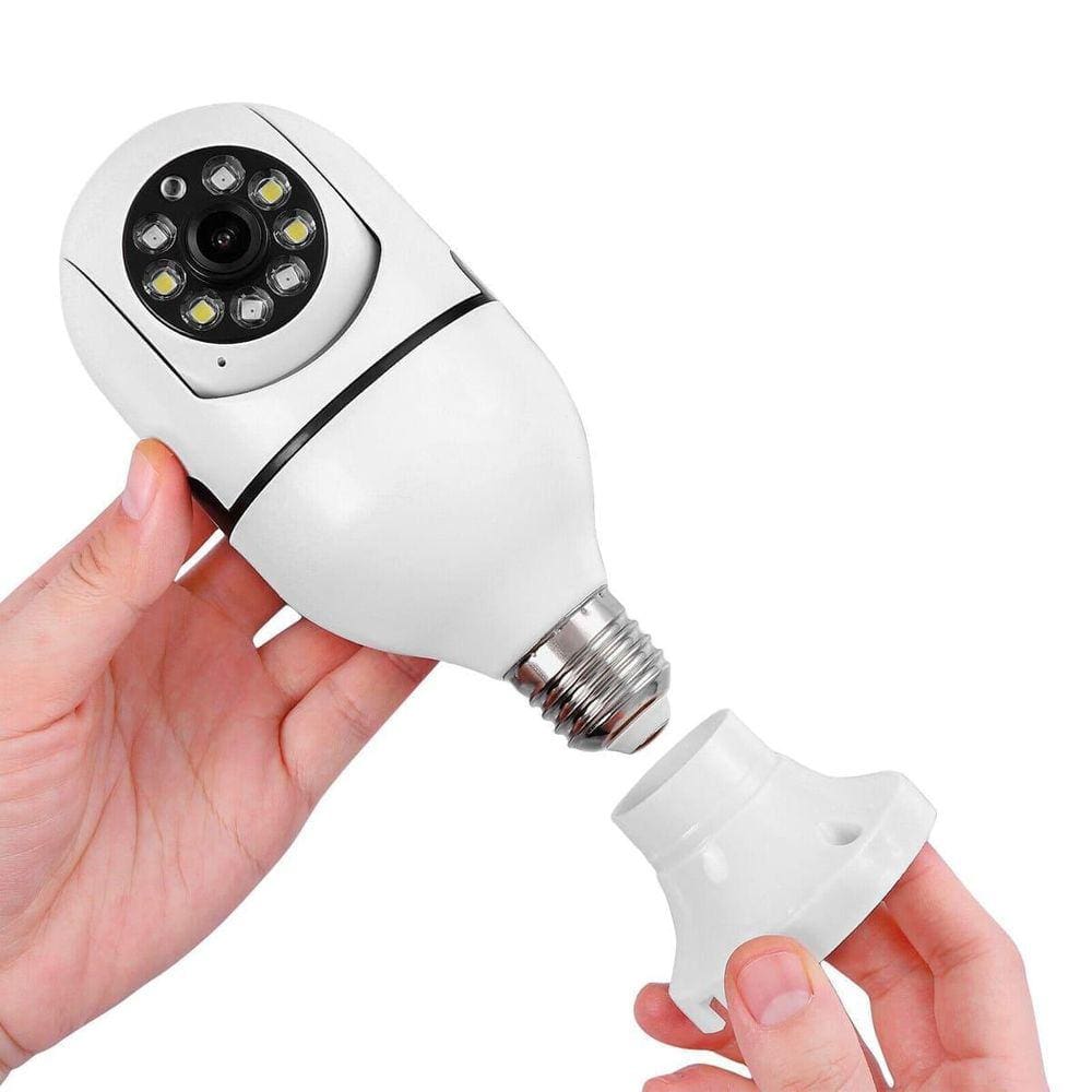 Câmera Segurança Ip Lâmpada Wifi 360 E Soquete E27 Na Cor