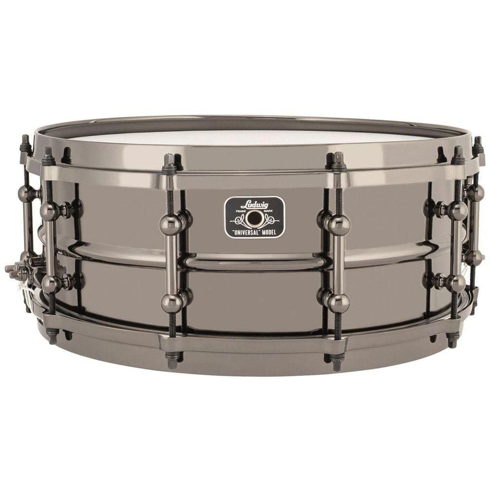 Caixa Bateria Ludwig Universal Brass Black Magic 14X5,5 Aro