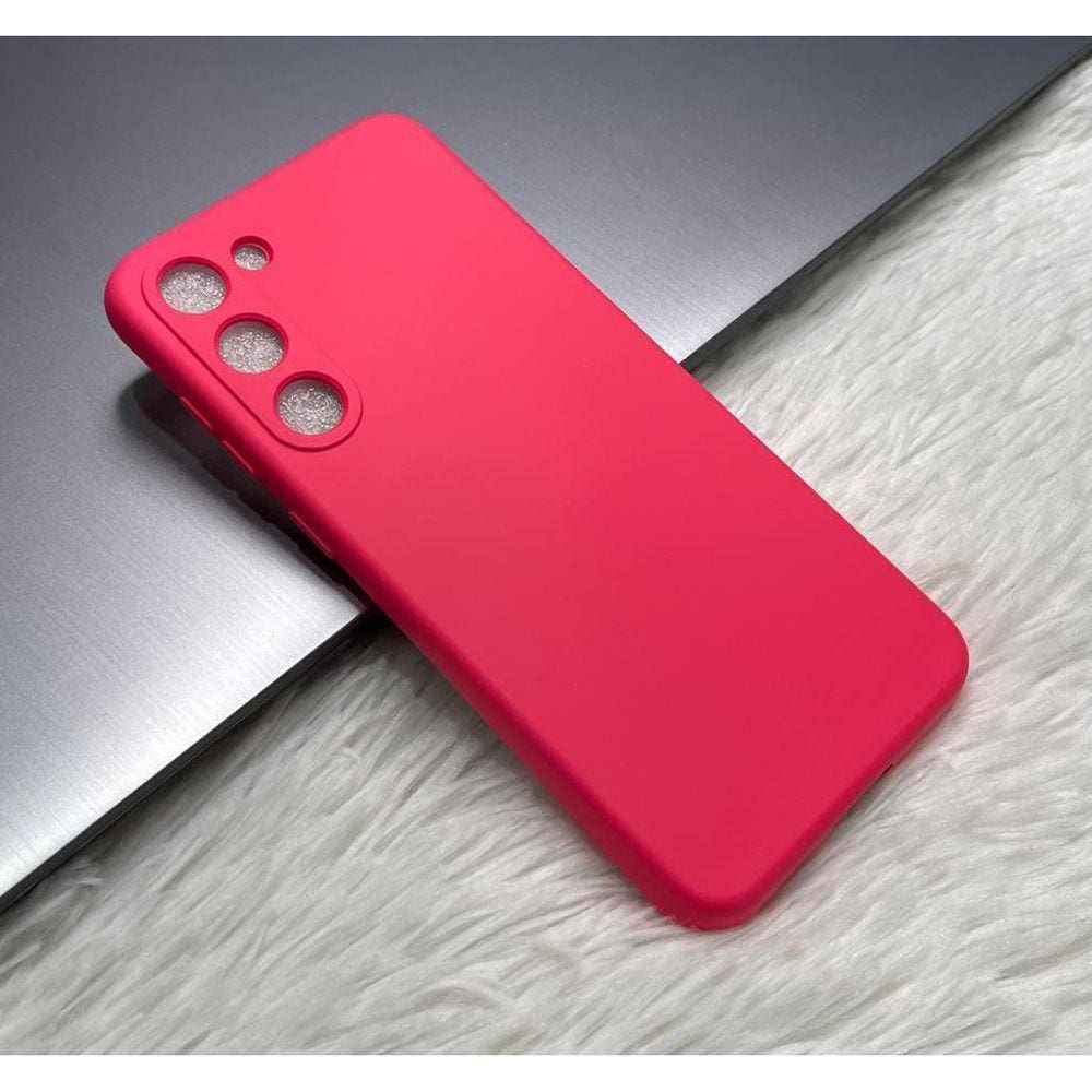 Capa Aveludada Compatível Samsung S24 Pink