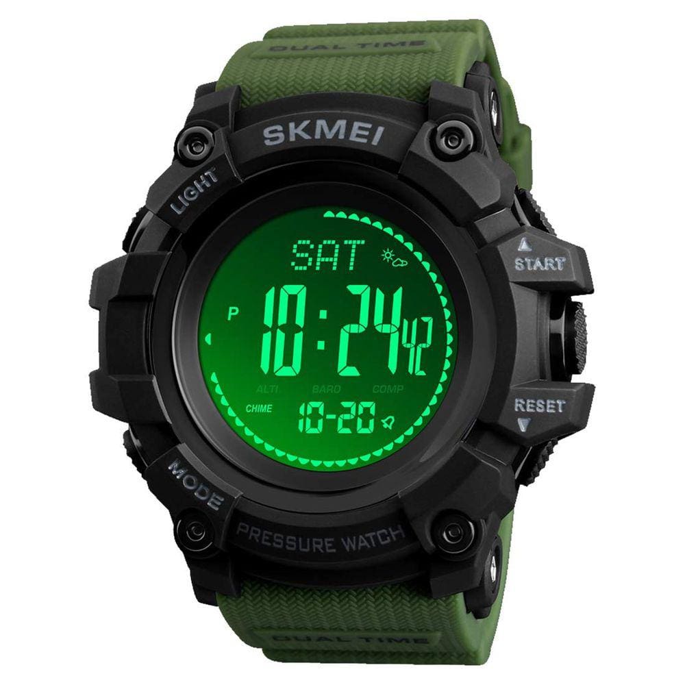 Relógio digital esportivo SKMEI 1358 Compass Pedômetro para homens e mulheres