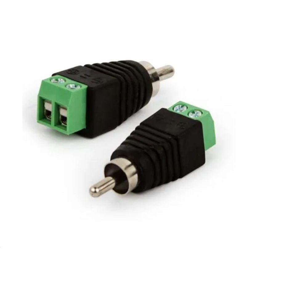 Kit 10 Conectores Plug Rca Macho Borne Cftv Áudio E Vídeo