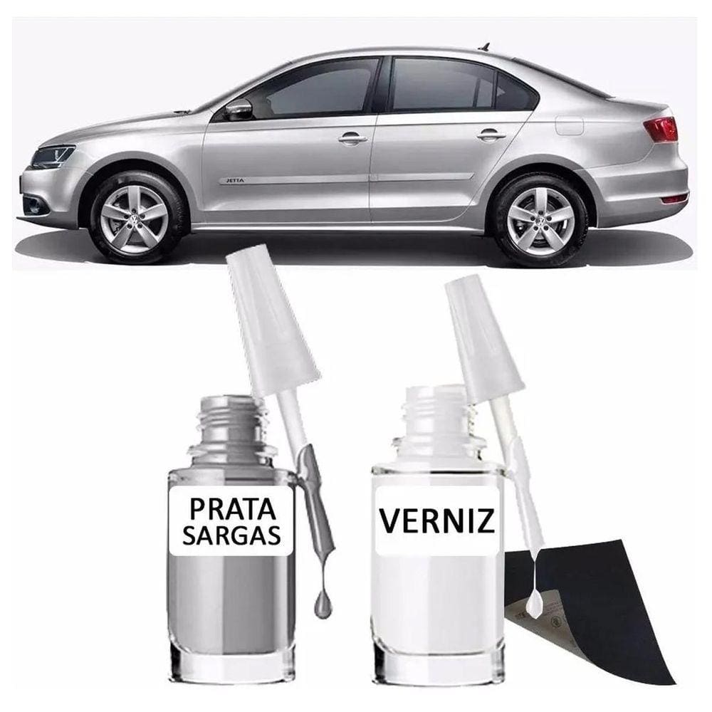 Tinta Tira Risco Retoque Automotivo Prata Sargas Prata