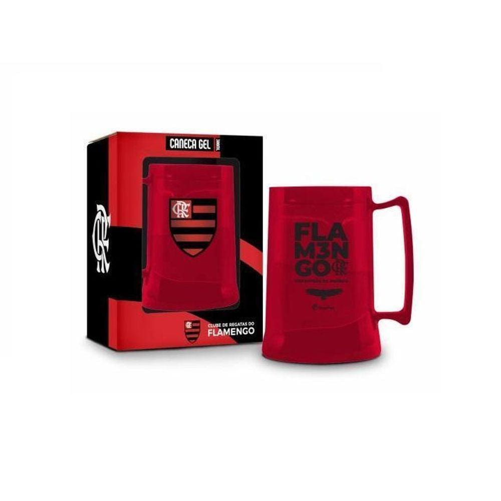 Caneca Gel Flamengo Tri Da America Vermelha Futebol Mengao