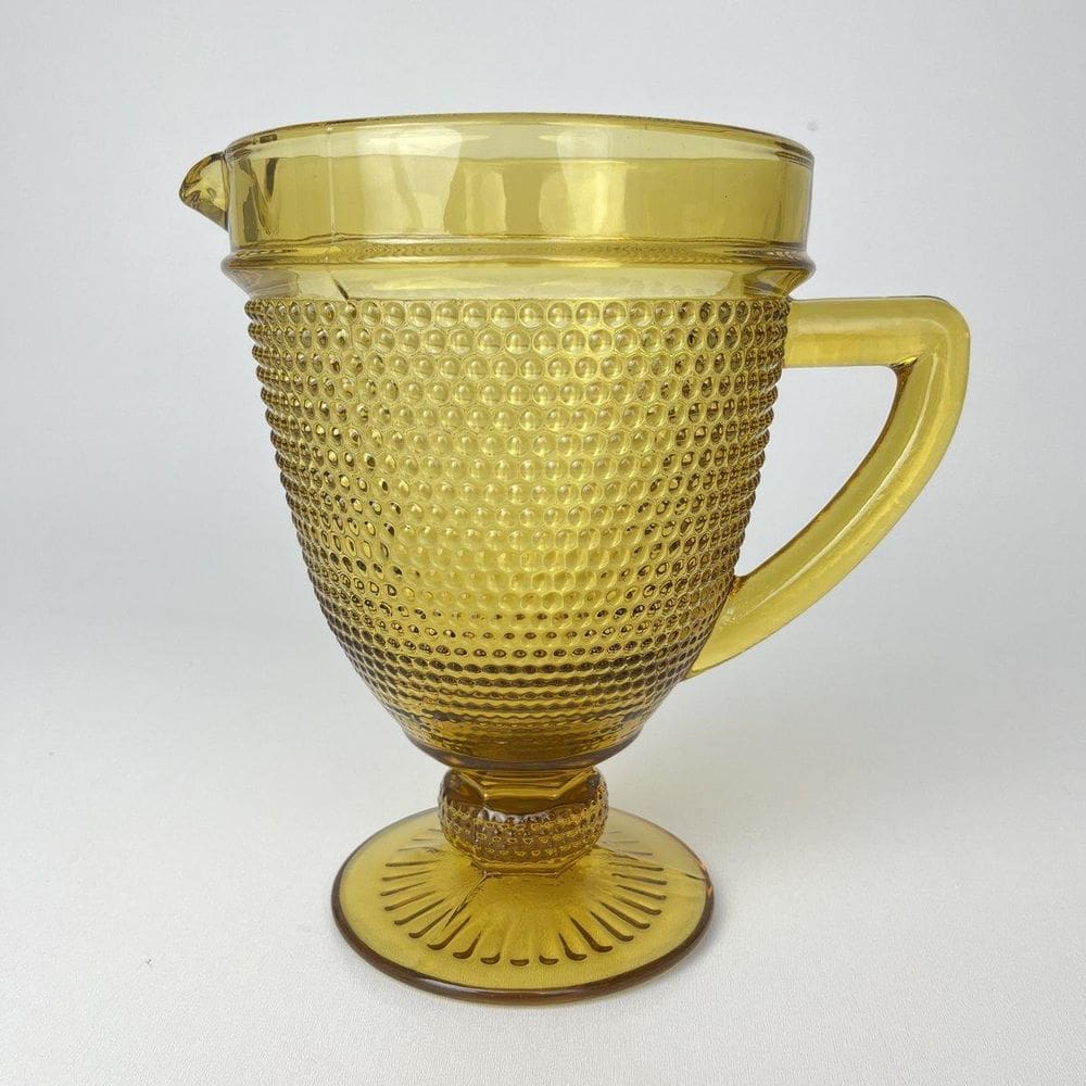 Jarra Vidro c/ Alça Âmbar Bolinhas 1l150ml