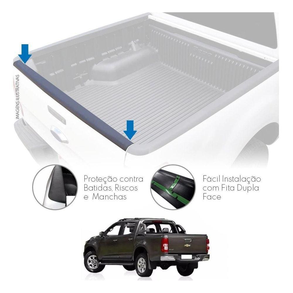 Protetor Tampa Traseira Gm Nova S10 Cab Dupla 2012 Em Diante