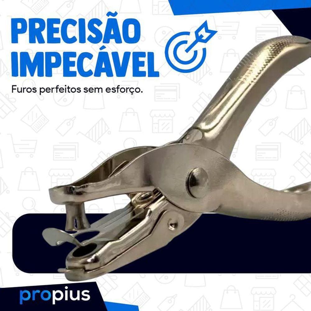 Alicate Furador Papel 6Mm Scrapbook Cartolina Multiuso