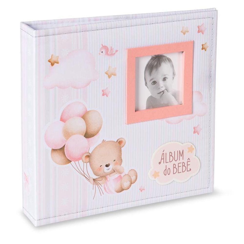 Album 200 Fotos 10X15 Bebe Tecido Fichário - Ical 868