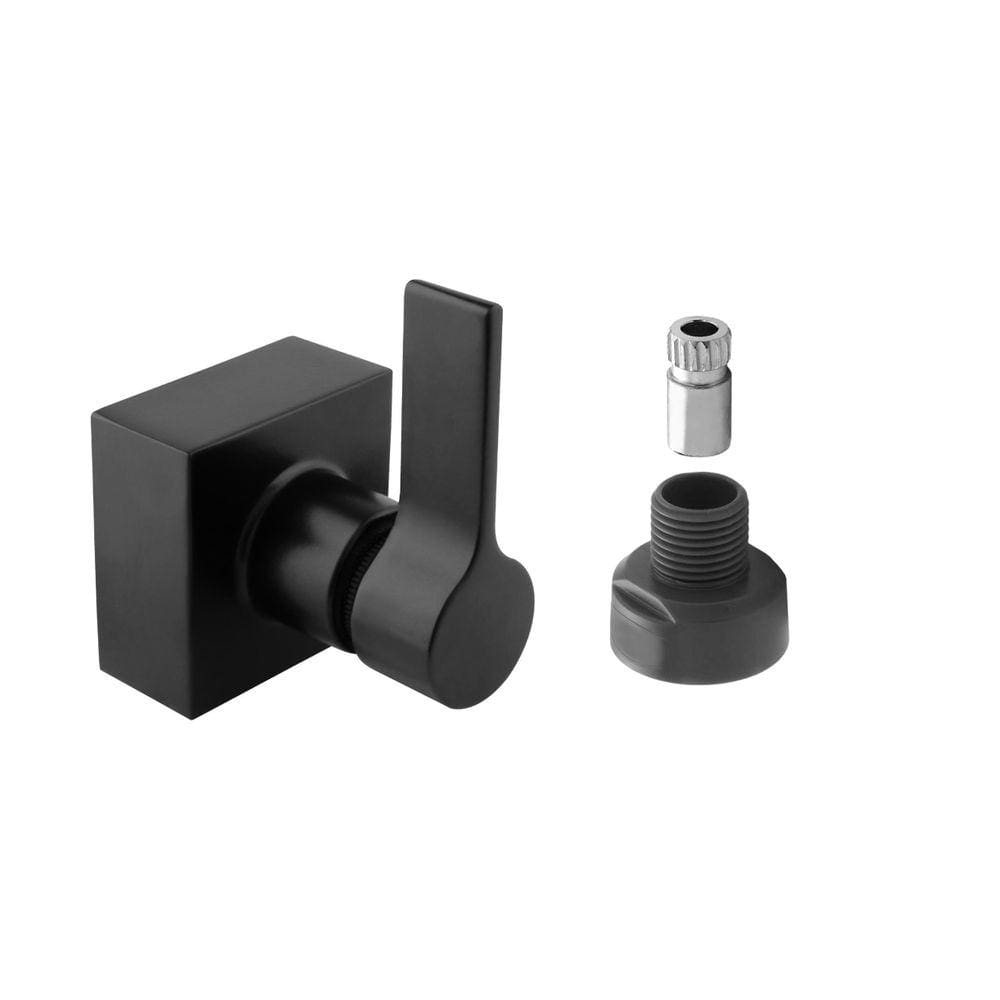 Acabamento Registro Quadrado C-65 Metal Preto + Conversor