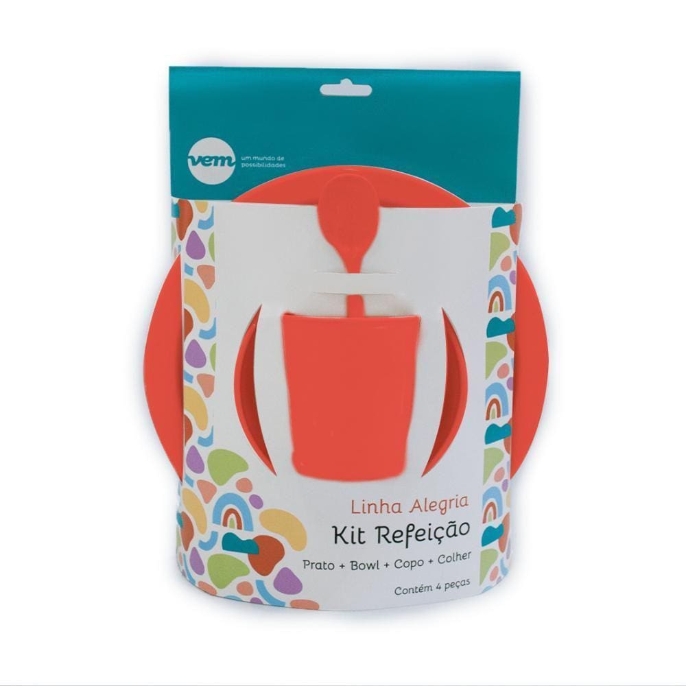 Kit Refeição Infantil Vem Coral Linha Alegria