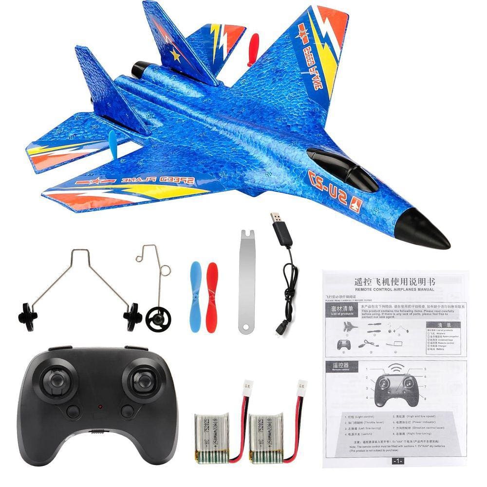 Avião Controle Remoto, Su27, 2 Baterias Bico Emborrachado