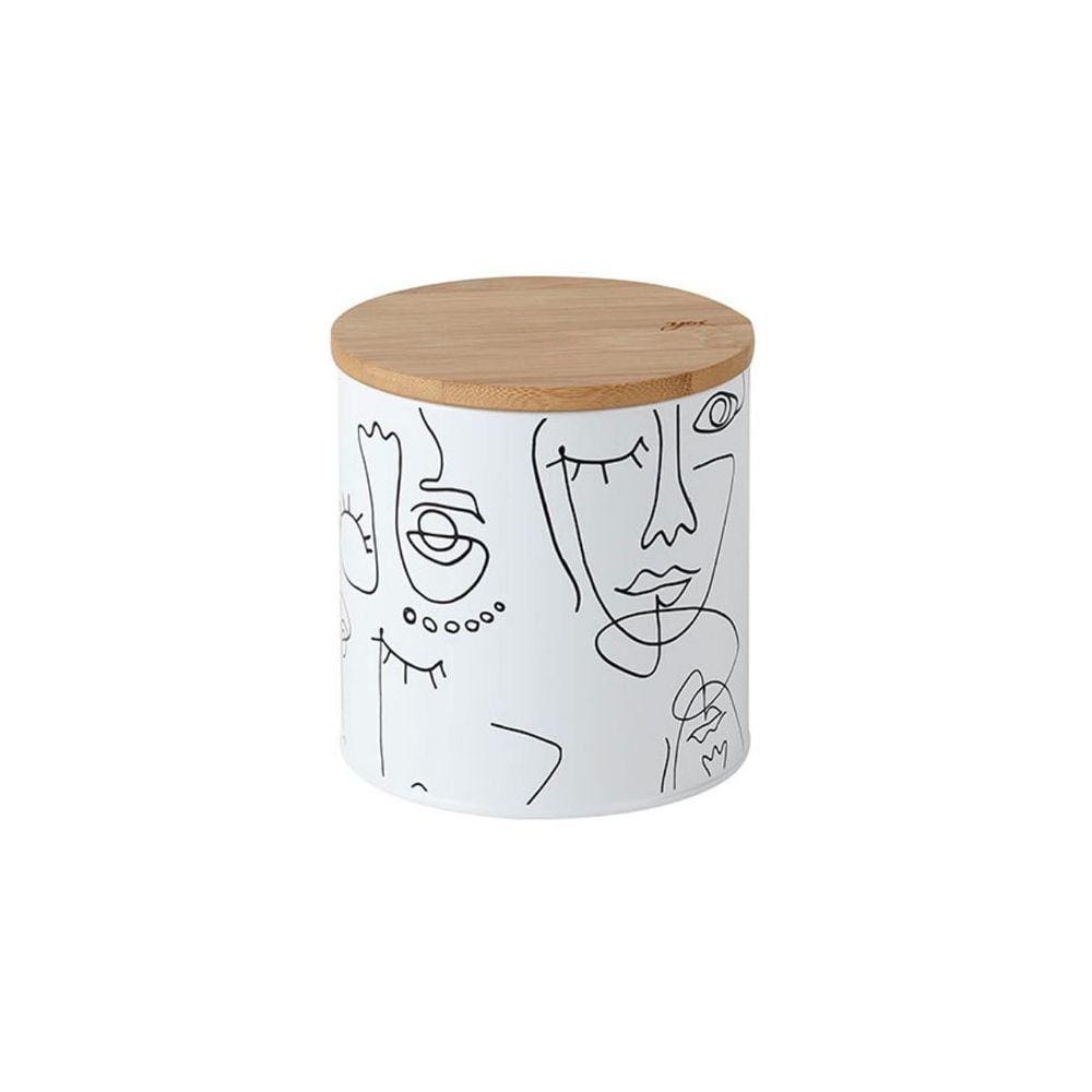 Lata Porta Condimento Alimento Hermética 900Ml Branco Line