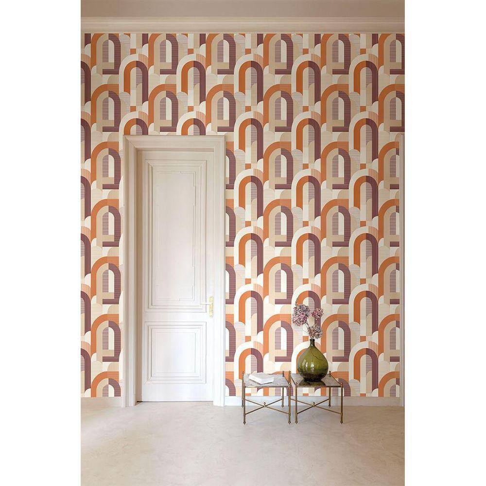 Papel de Parede Maison Geométrico Vermelho - 10m x 0.53m