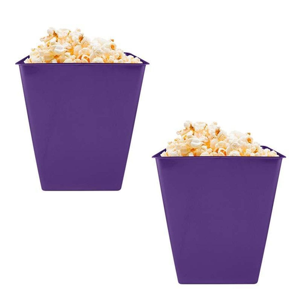 Kit 2 Pipoqueira Retrô Lilás 2,6L Plástico Premium