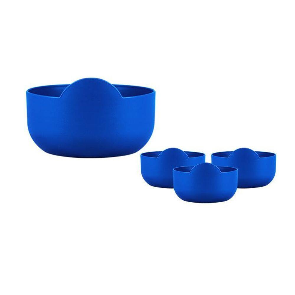 Kit 4 Super Bowl Azul 475Ml Plástico Premium