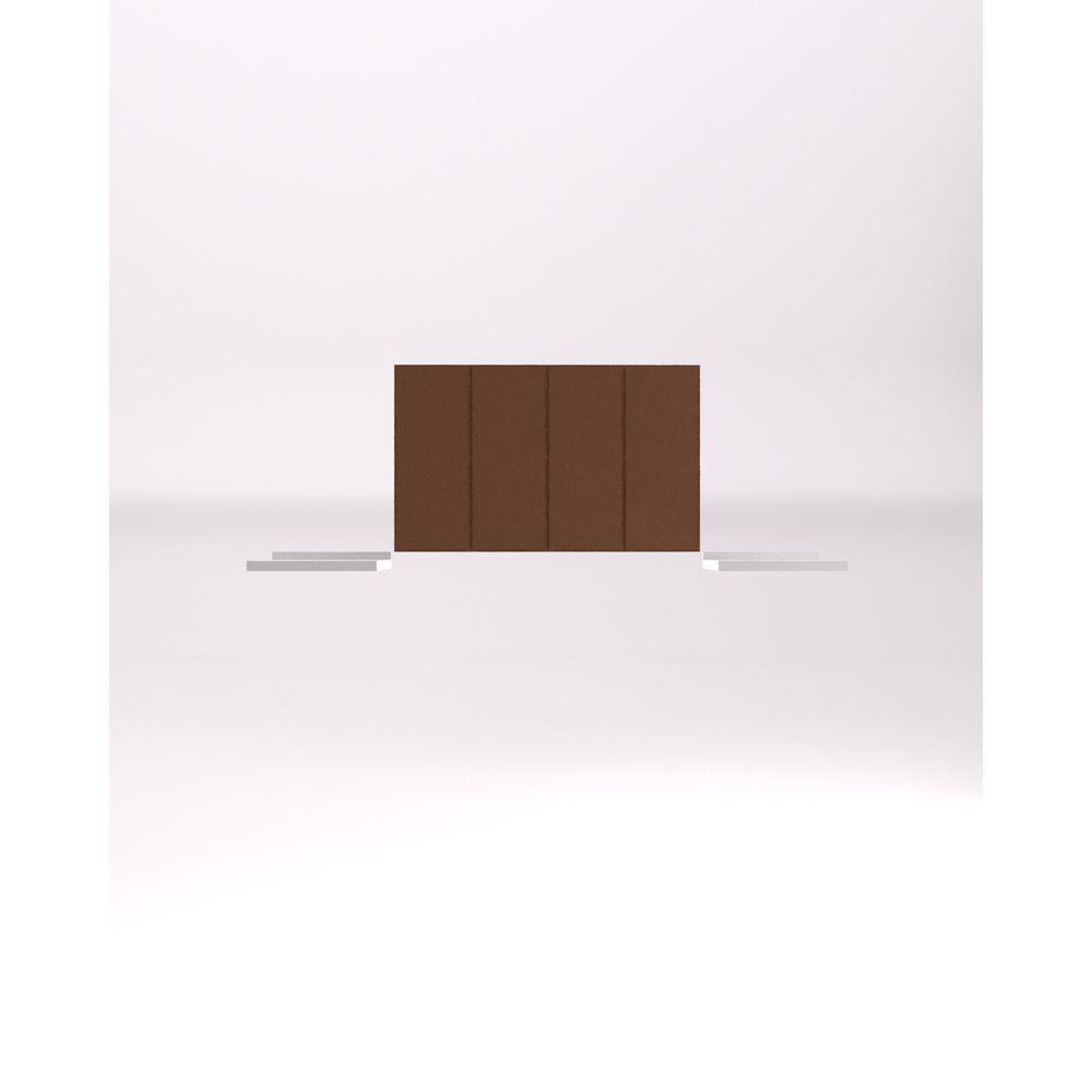 Cabeceira Estofada Com Bancada Cama Solteiro 90cm Marrom