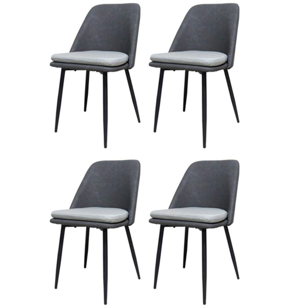 Kit 4 Cadeiras Quebec Com Assento em MDF e Base em Aço Pintado Fratini