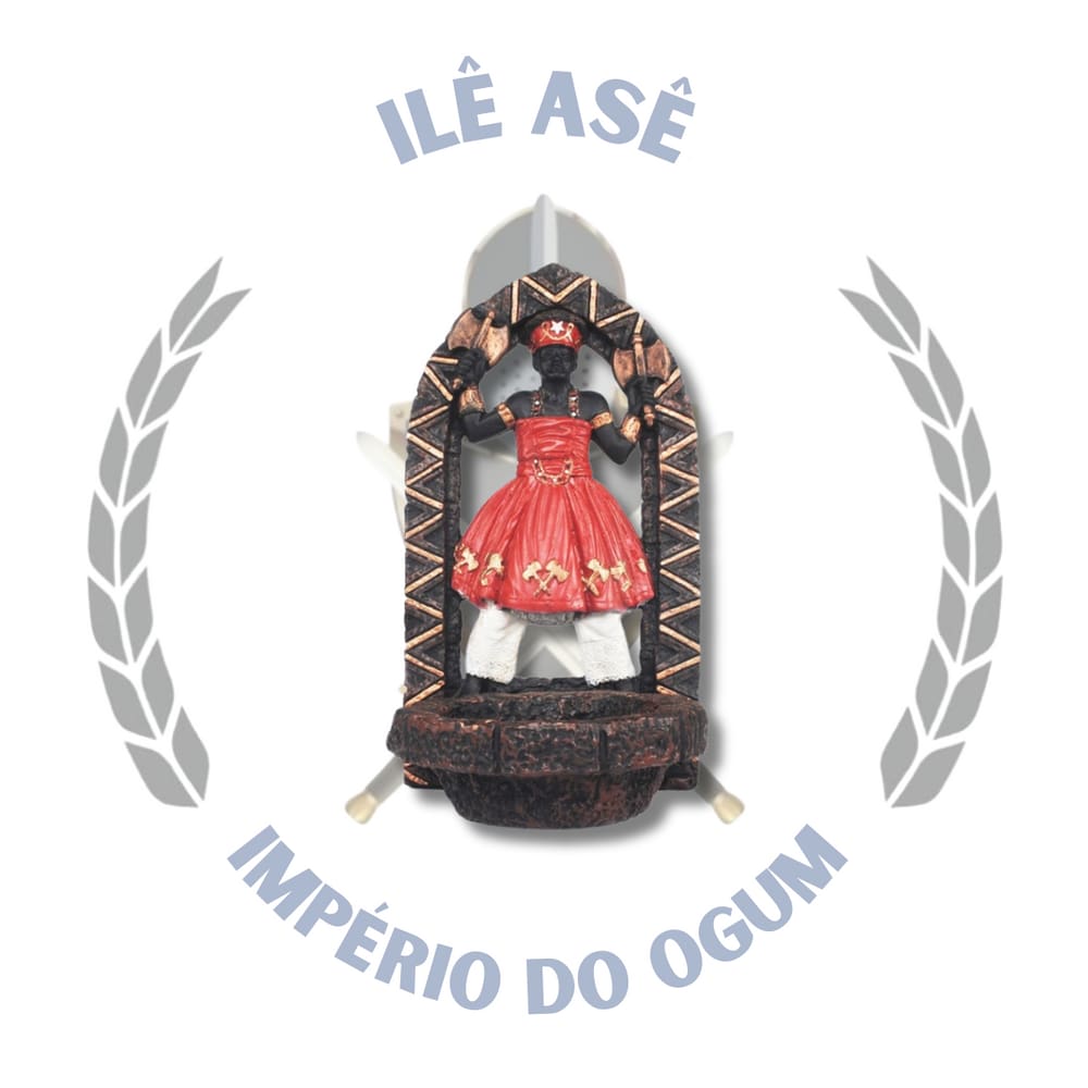 Imagem Resina Orixà Xangô Africano Porta Axè 20Cm